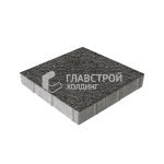 Тротуарная плитка Квадрат 40х40х6 см, джафар-черная с гранитной крошкой